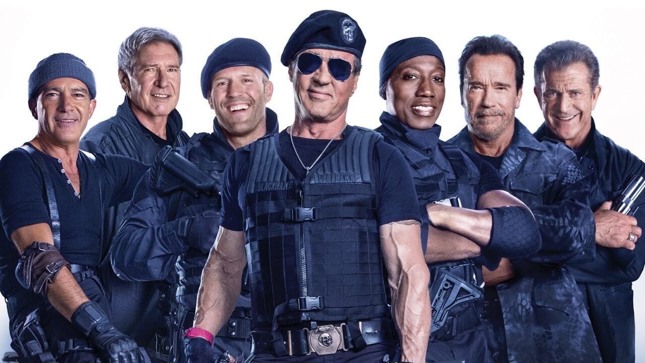 Cannes 2014, le immagini dell'agente Antonio Banderas con Schwarzenegger per I mercenari 3