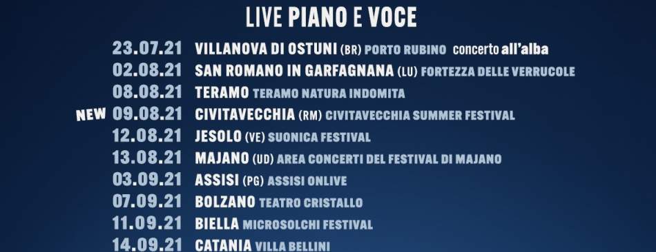 Michele Bravi, nuova data del tour estivo  al Civitavecchia Summer Festival