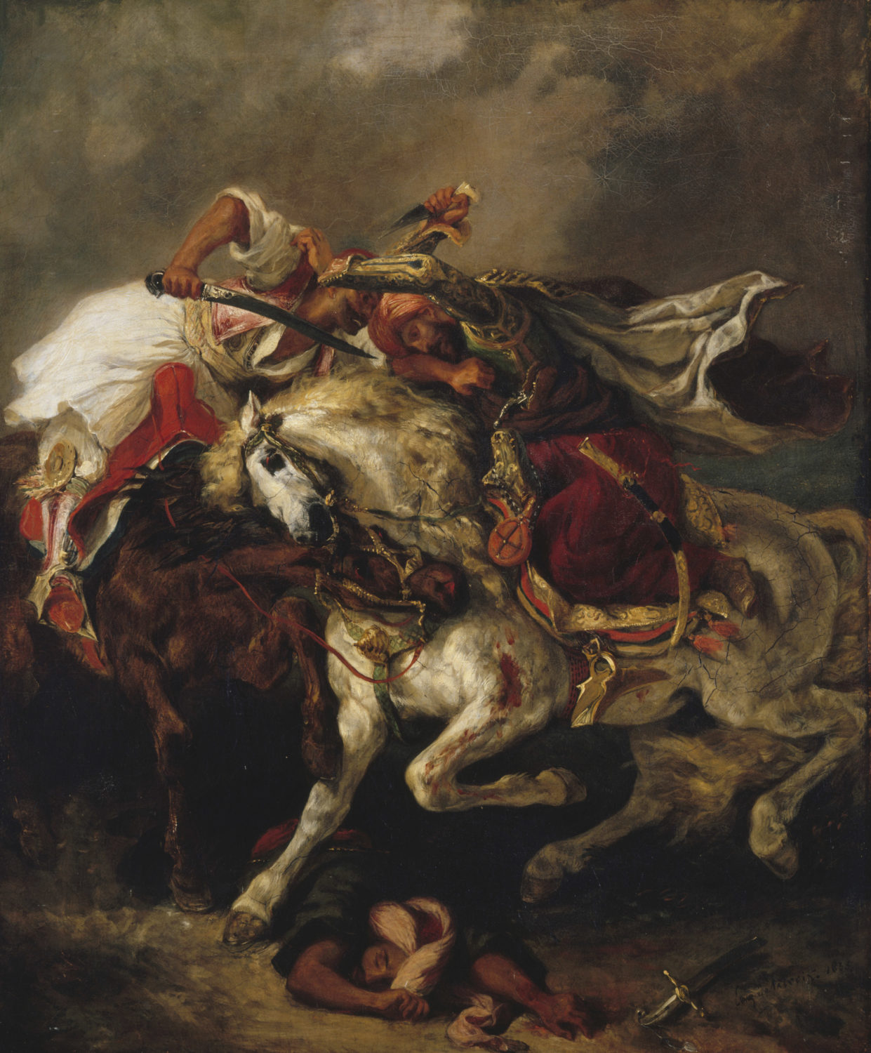 Mostra Parigi - Louvre -  Un duel romantique Le Giaour de Lord Byron par Delacroix - immagini