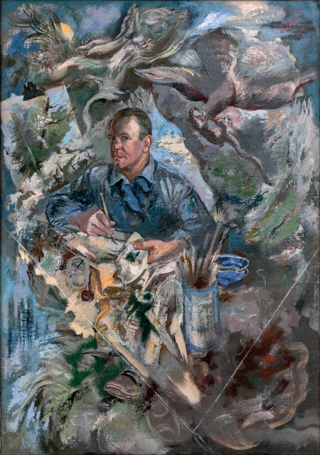 mostra-parigi---parma---goya---grosz-il-sonno-della-ragione---immagini-George_Grosz,_Self-Portrait_with_Bird_of_Prey_and_Rat,_1940,_Crediti_fotografici_George_GroszEstate,_Courtesy_Ralph_Jentsch_Berlin