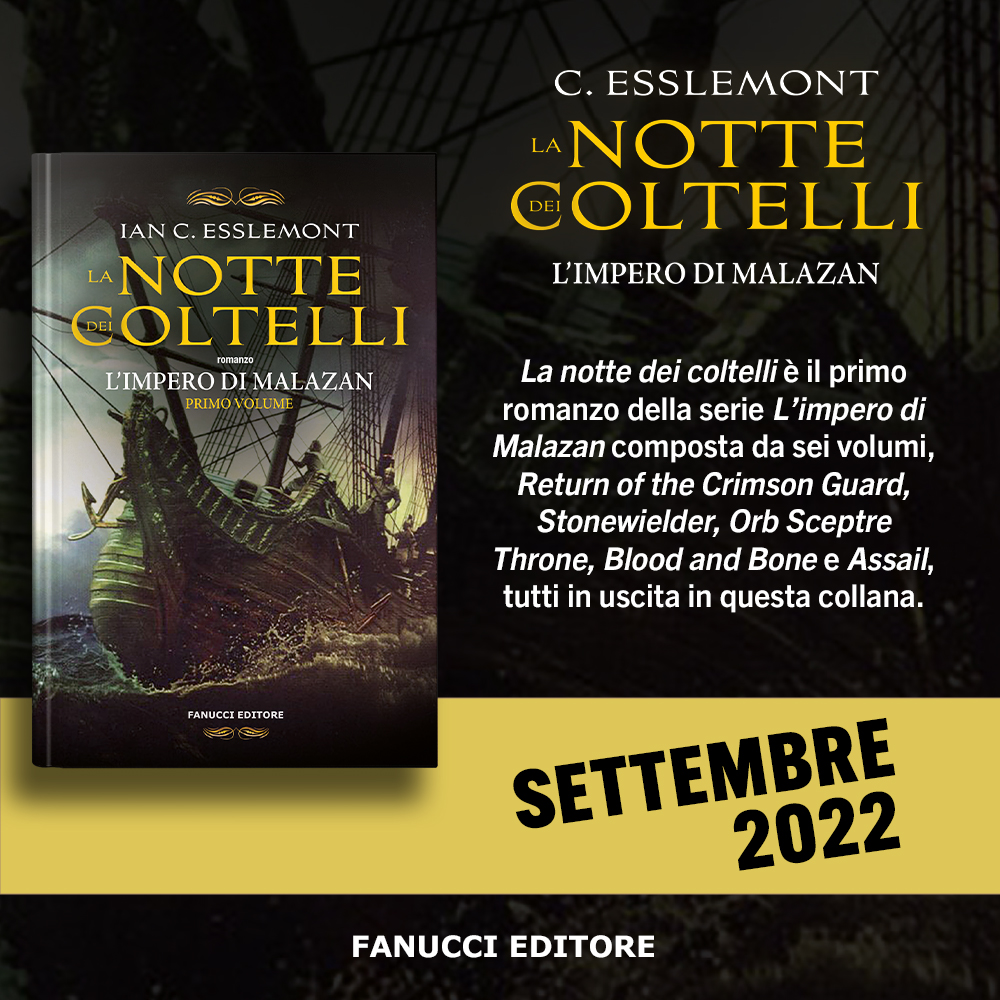 Libro La notte dei coltelli, il romanzo fantasy di Ian Cameron Esslemont