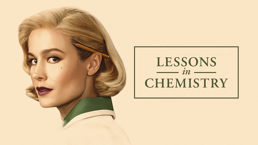 Serie Tv  Lessons in Chemistry, Brie Larson in cucina con chimica