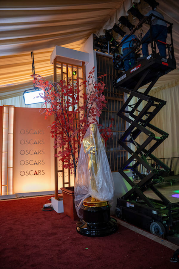 Oscar 2026 Dolby Theatre Hollywood: allestimento palco, decorazioni e scenografia a Los Angeles