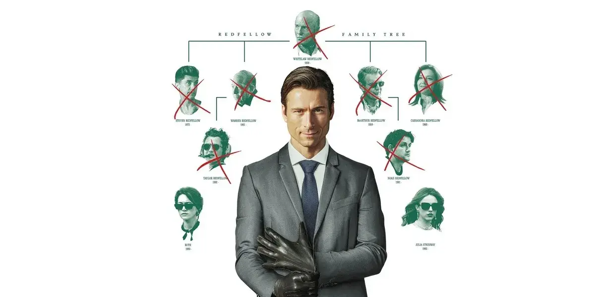 Film Ricchi… da morire – Delitti in famiglia, al cinema la dark comedycon Glen Powell