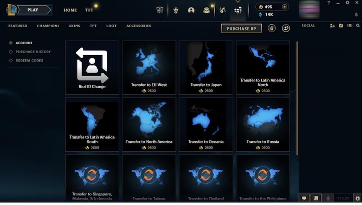 Come cambiare regione in League of Legends, cambiare server LoL
